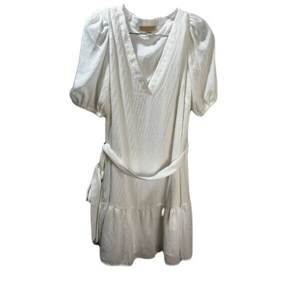 Michael Kors Puff Sleeve‎ Mini Dress White Small - Picture 1 of 7